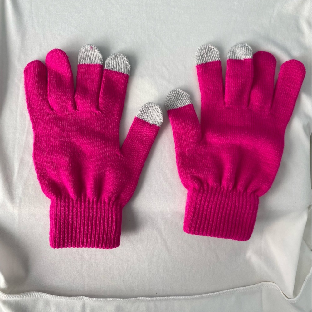 New pink touch screen gloves
